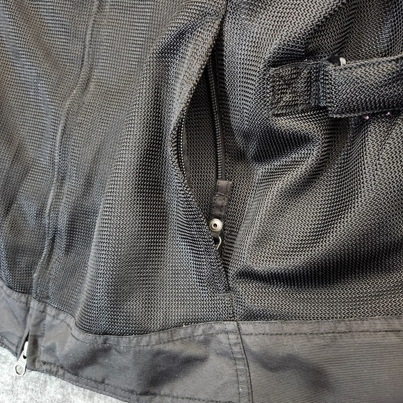 Harley Davidson Women Cora Mesh Racing Riding Bike Jacket Black Logo XL - Picture 2 of 16